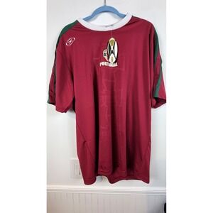 Xara Portugal Futebol Soccer Jersey Maroon Red Green Mens Small New Tag